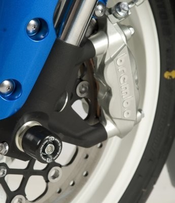 Padací chrániče přední vidlice R&G Racing pro motocykly SUZUKI GSXR600/750 L1, černé (pár)